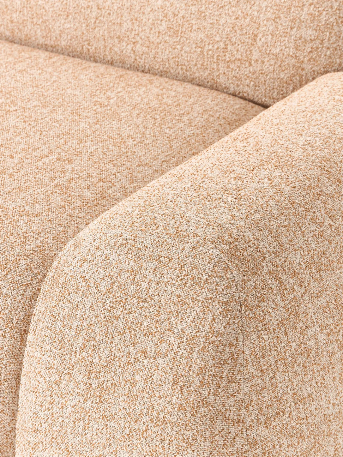 Sofás Rinconeras|Sofás>Westwing Collection Sofá rinconera modular en tejido bouclé Wolke (4 plazas) Bouclé naranja