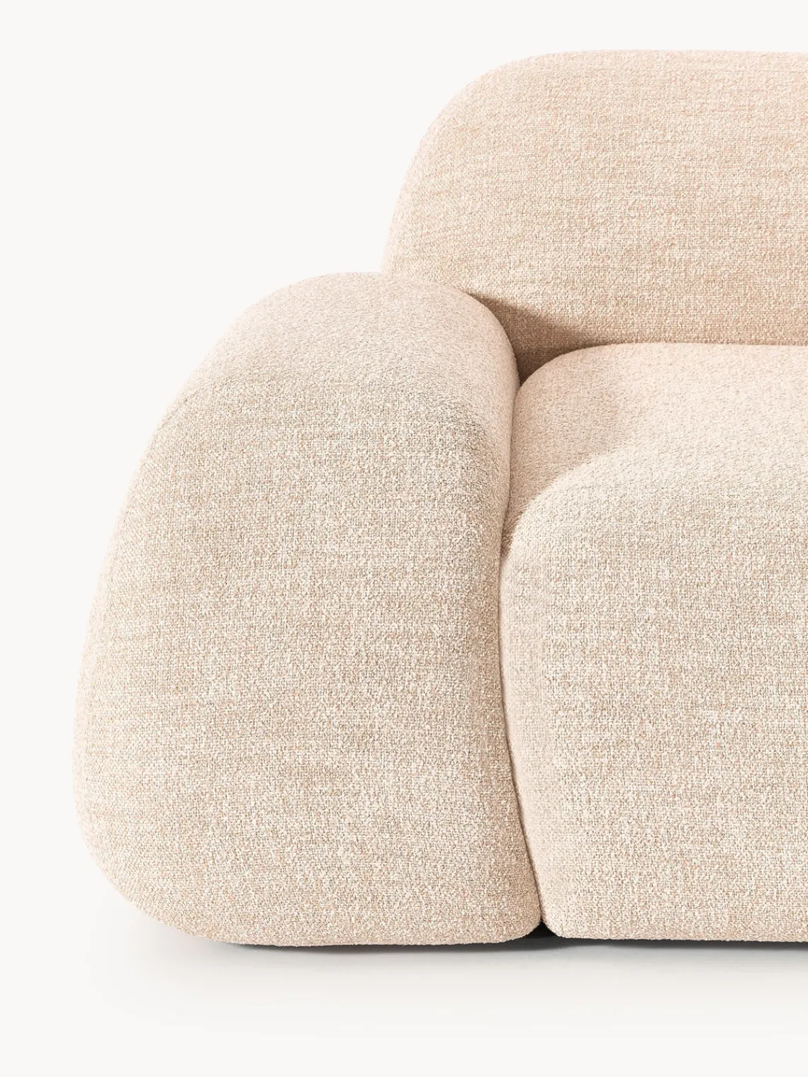 Clearance Sofá rinconera modular en tejido bouclé Wolke (4 plazas) Sofás Rinconeras|Sofás