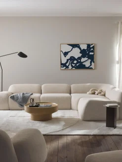 Sofás Rinconeras|Sofás>Westwing Collection Sofá rinconera modular en tejido bouclé Wolke (4 plazas) Bouclé beige claro