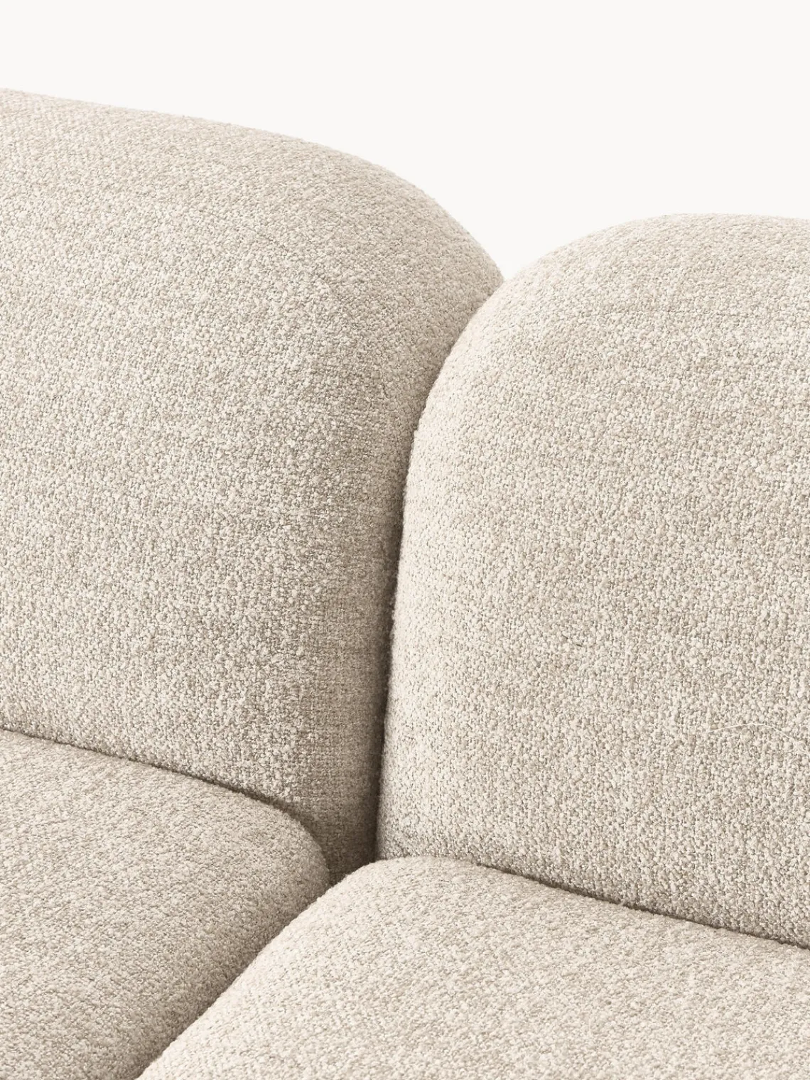 Sofás Rinconeras|Sofás>Westwing Collection Sofá rinconera modular en tejido bouclé Wolke (4 plazas) Bouclé beige claro