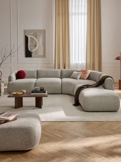 Sofá rinconera modular en tejido bouclé Sofia (4 plazas) Sofás Rinconeras|Sofás