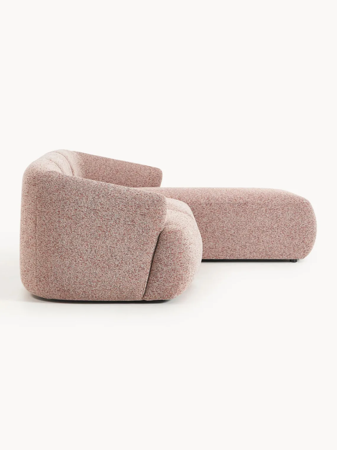 Sofás Rinconeras|Sofás>Westwing Collection Sofá rinconera modular en tejido bouclé Sofia (3 plazas) Bouclé jaspeado, rojo óxido