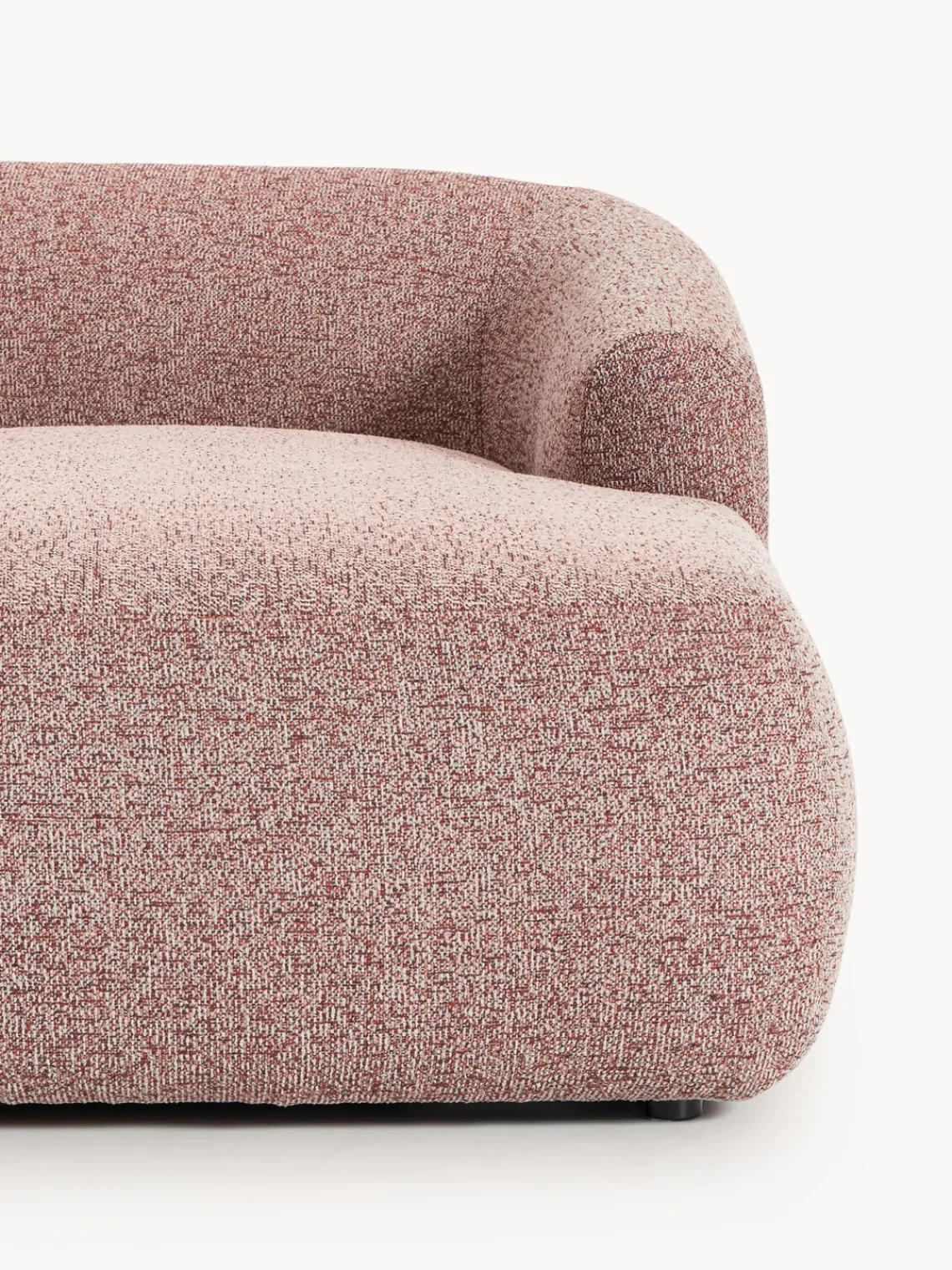 Sofás Rinconeras|Sofás>Westwing Collection Sofá rinconera modular en tejido bouclé Sofia (3 plazas) Bouclé jaspeado, rojo óxido