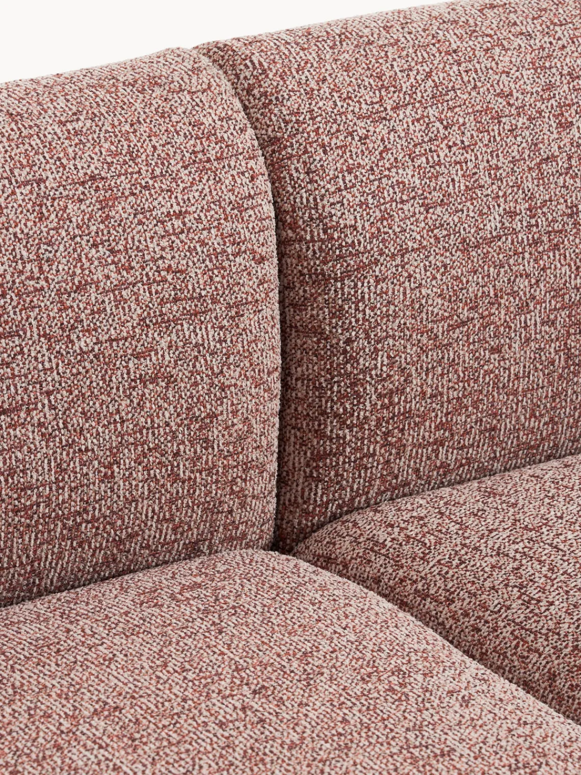 Sofás Rinconeras|Sofás>Westwing Collection Sofá rinconera modular en tejido bouclé Sofia (3 plazas) Bouclé jaspeado, rojo óxido