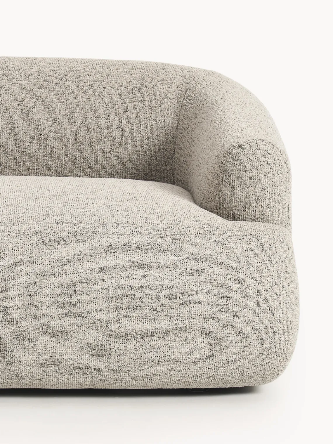 Sofás Rinconeras|Sofás>Westwing Collection Sofá rinconera modular en tejido bouclé Sofia (3 plazas) Bouclé jaspeado, beige