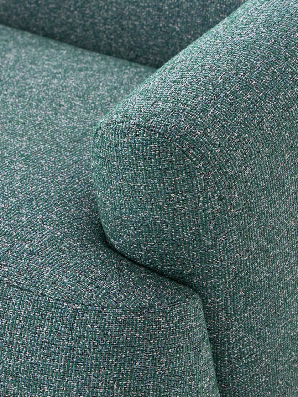 Sofás Rinconeras|Sofás>Westwing Collection Sofá rinconera modular en tejido bouclé Sofia (4 plazas) Bouclé jaspeado azul petróleo