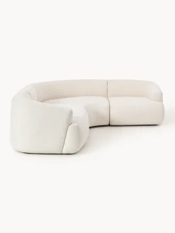 Clearance Sofá rinconera modular en tejido bouclé Sofia (4 plazas) Sofás Rinconeras|Sofás
