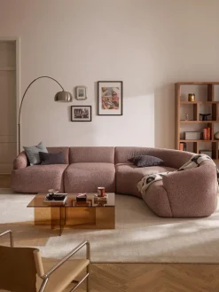 Discount Sofá rinconera modular en tejido bouclé Sofia (4 plazas) Sofás Rinconeras|Sofás