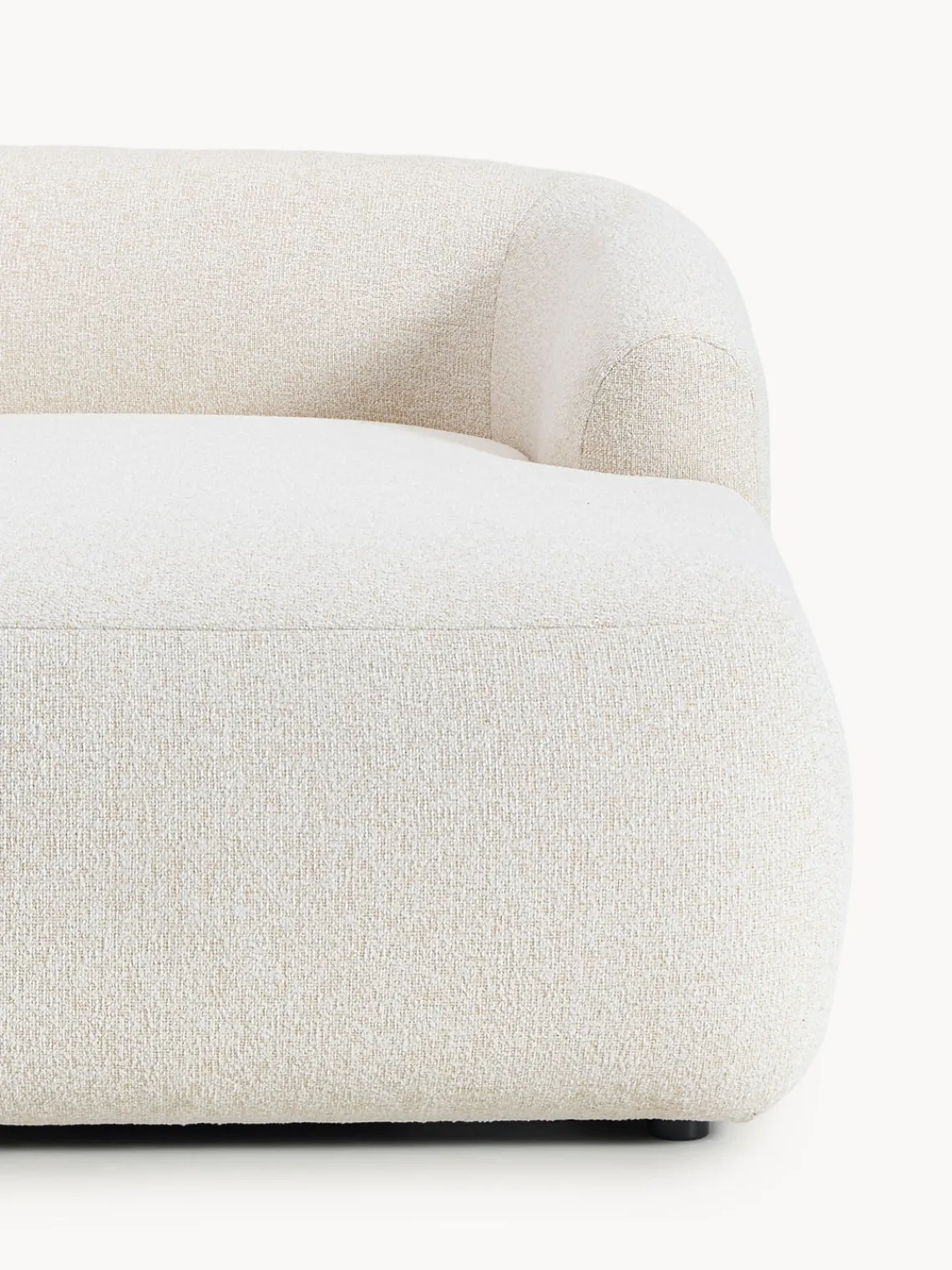 Sofás Rinconeras|Sofás>Westwing Collection Sofá rinconera modular en tejido bouclé Sofia (3 plazas) Bouclé jaspeado, blanco crema