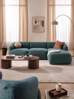 Discount Sofá rinconera modular en tejido bouclé Sofia (3 plazas) Sofás Rinconeras|Sofás