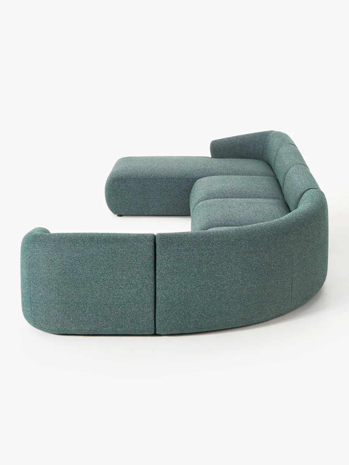 Outlet Sofá rinconera modular en tejido bouclé Sofia Sofás Rinconeras|Sofás