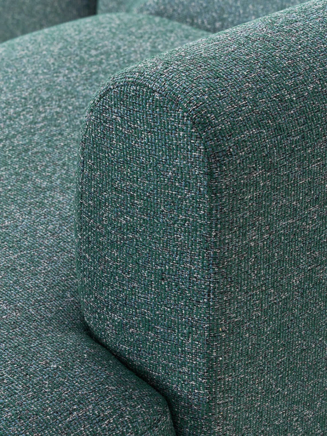 Sofás Rinconeras|Sofás>Westwing Collection Sofá rinconera modular en tejido bouclé Sofia (4 plazas) Bouclé jaspeado azul petróleo