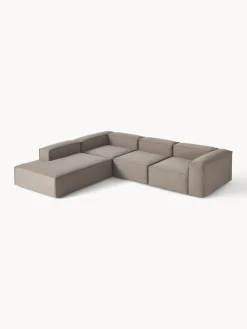 Sofás>Westwing Collection Sofá rinconera modular grande Lennon Tejido taupe