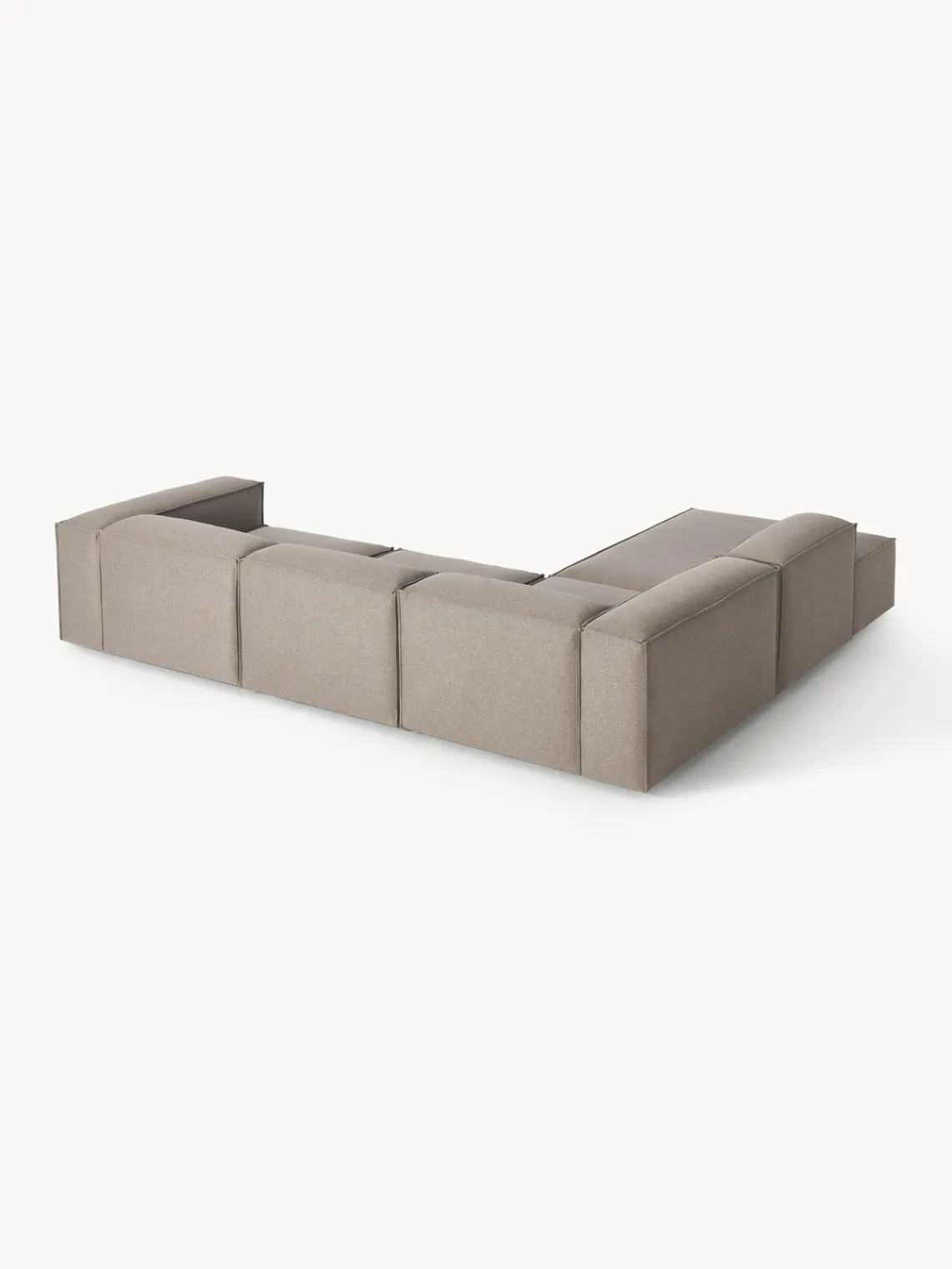 Sofás>Westwing Collection Sofá rinconera modular grande Lennon Tejido taupe
