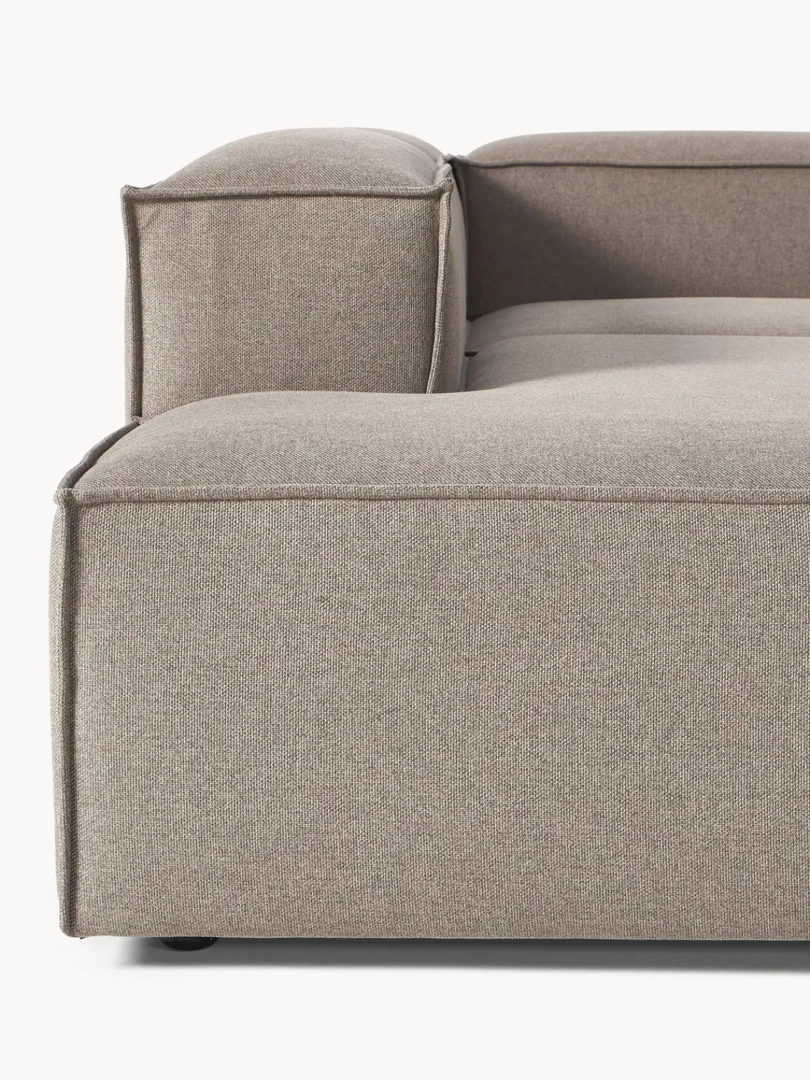 Sofás>Westwing Collection Sofá rinconera modular grande Lennon Tejido taupe