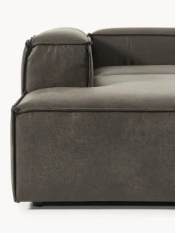 Sofás></noscript>Westwing Collection Sofá rinconera modular grande de cuero reciclado Lennon Cuero taupe