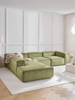 Sofá rinconera modular grande de pana Lennon Sofás