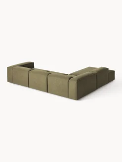 Sofás></noscript>Westwing Collection Sofá rinconera modular grande Lennon Tejido verde oliva