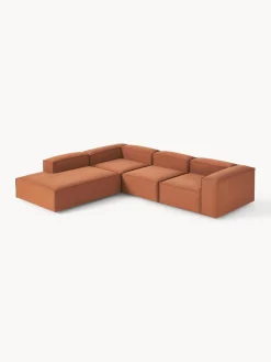 Sofás>Westwing Collection Sofá rinconera modular grande Lennon Tejido terracota