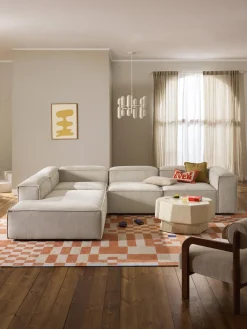 Online Sofá rinconera modular grande de pana Lennon Sofás