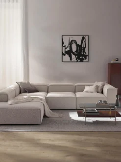 Hot Sofá rinconera modular grande en tejido bouclé Lennon Sofás