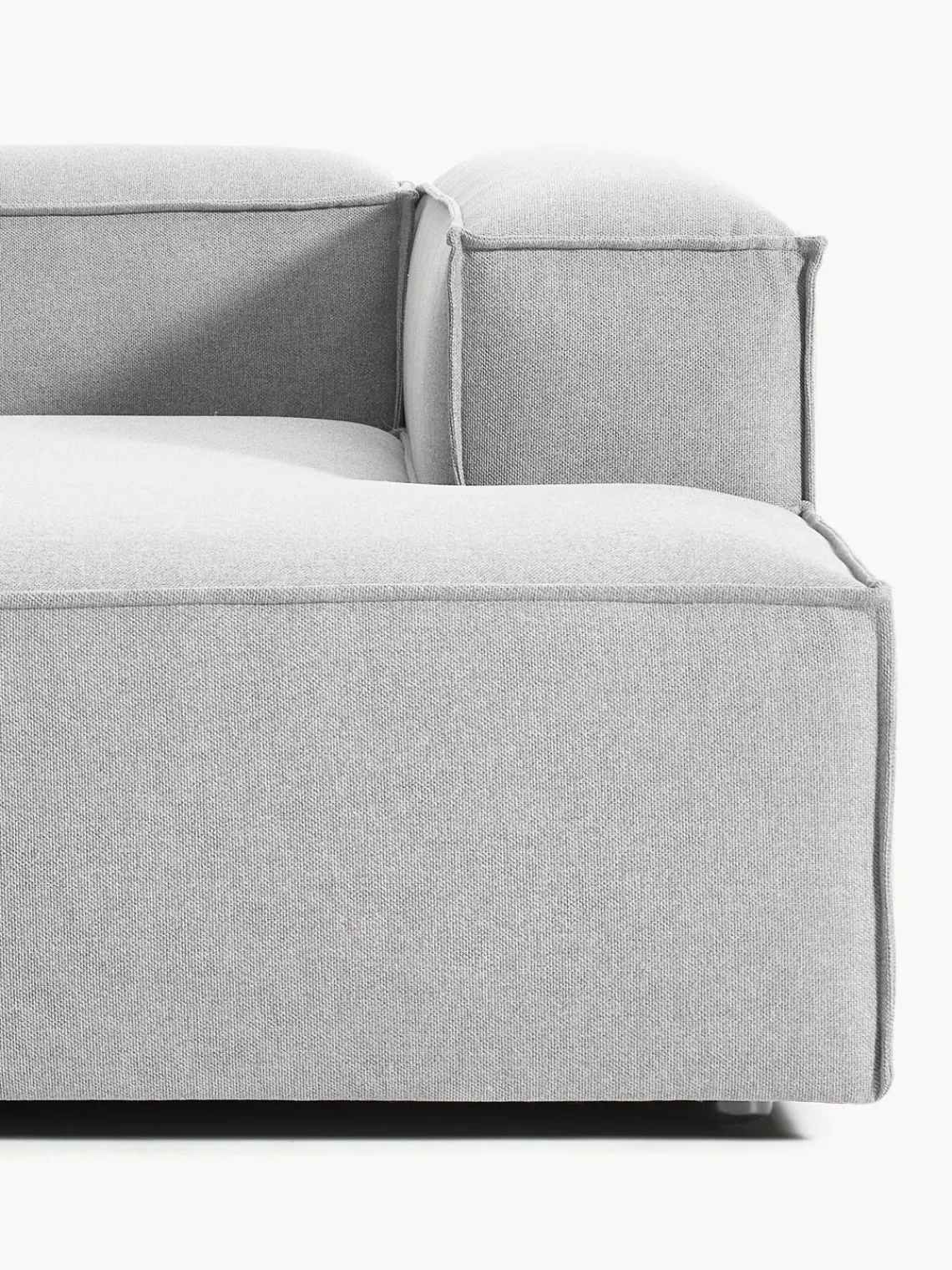 Sofás>Westwing Collection Sofá rinconera modular Lennon Tejido gris