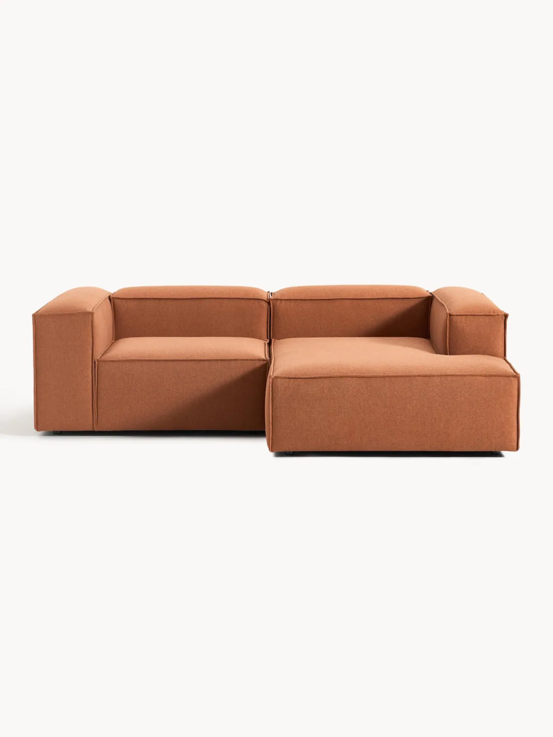 Sofás>Westwing Collection Sofá rinconera modular Lennon Tejido terracota