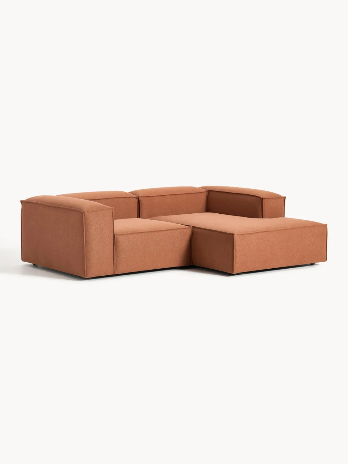 Sofás>Westwing Collection Sofá rinconera modular Lennon Tejido terracota