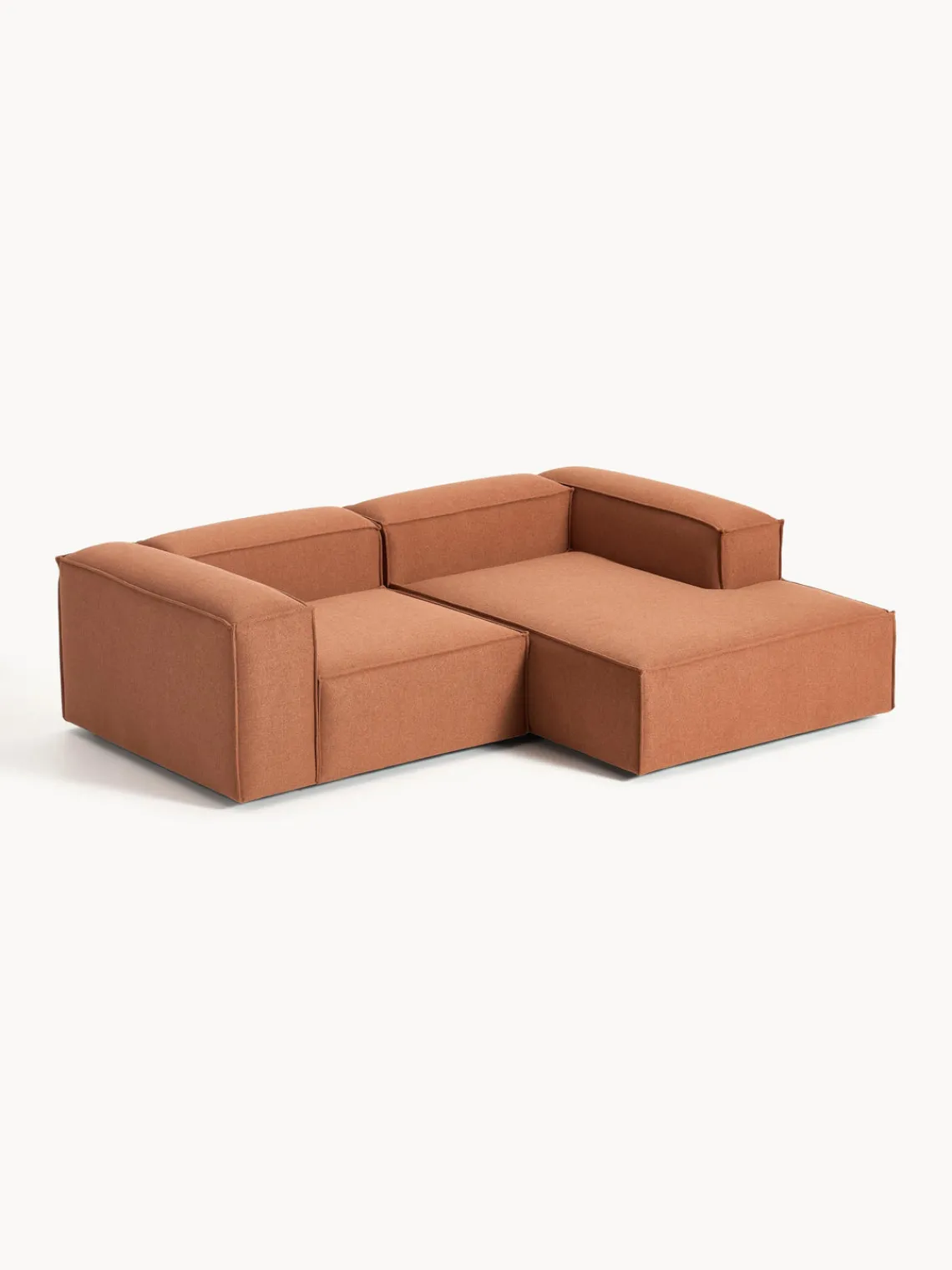 Sofás>Westwing Collection Sofá rinconera modular Lennon Tejido terracota