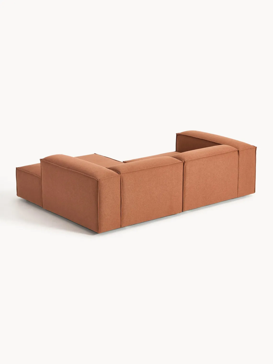 Sofás>Westwing Collection Sofá rinconera modular Lennon Tejido terracota