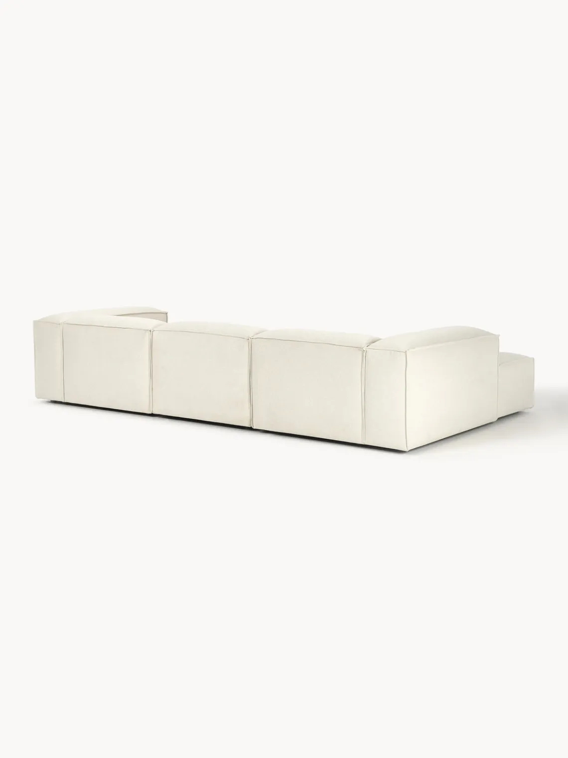 Sofás>Westwing Collection Sofá rinconera modular Lennon Tejido blanco Off White