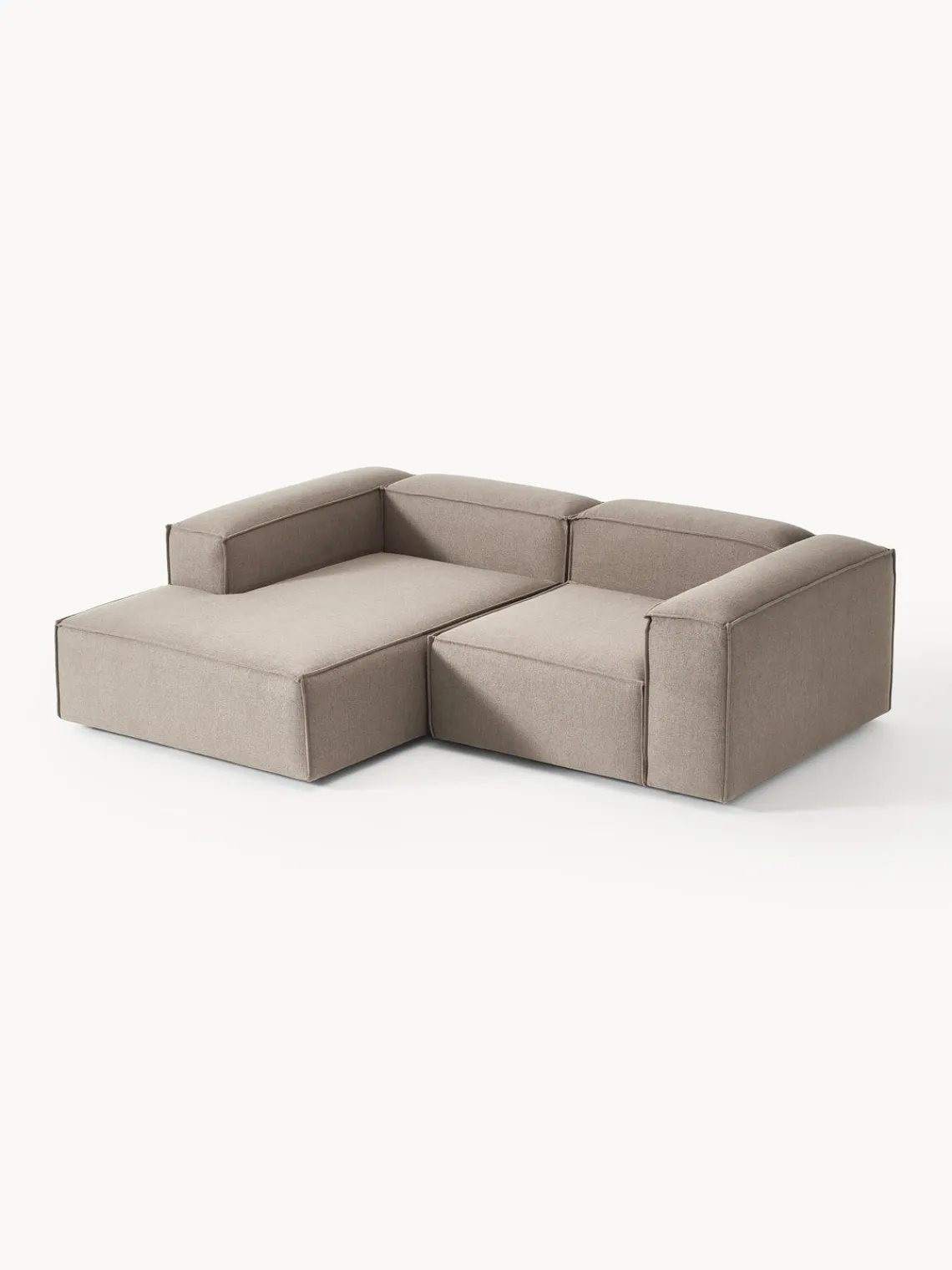 Sofás>Westwing Collection Sofá rinconera modular Lennon Tejido taupe