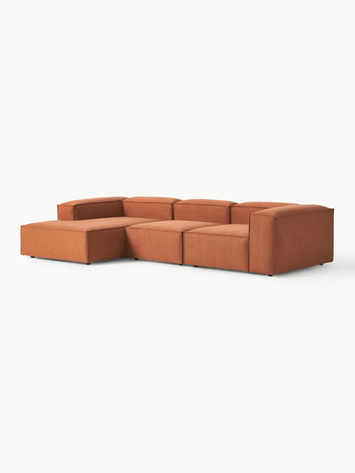 Sofás>Westwing Collection Sofá rinconera modular Lennon Tejido terracota