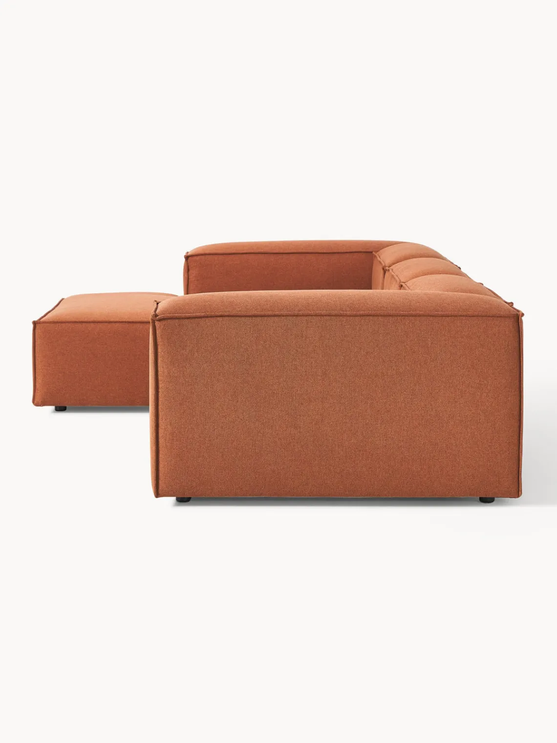 Sofás>Westwing Collection Sofá rinconera modular Lennon Tejido terracota