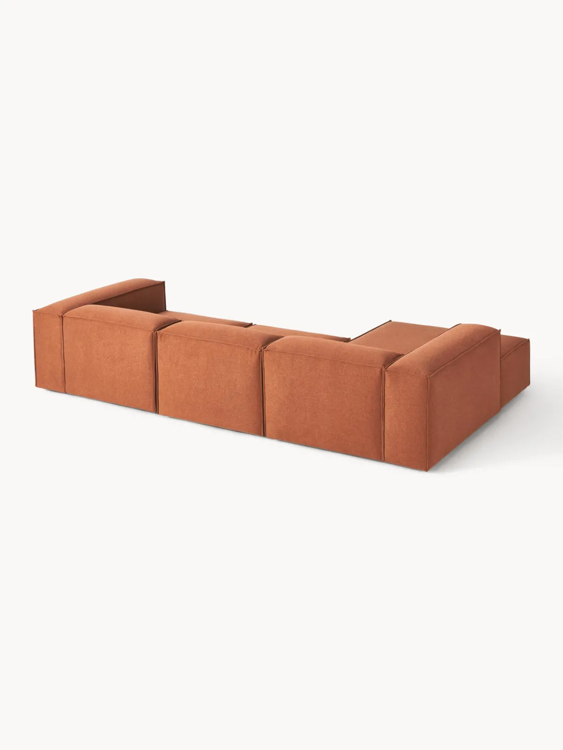 Sofás>Westwing Collection Sofá rinconera modular Lennon Tejido terracota