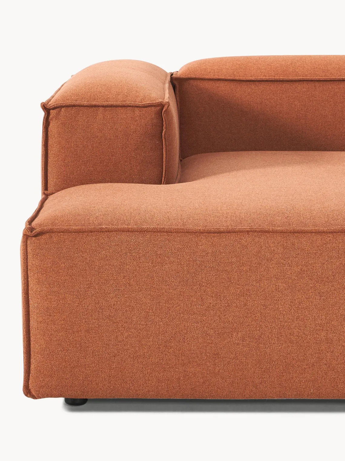 Sofás>Westwing Collection Sofá rinconera modular Lennon Tejido terracota