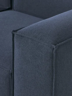 Sofás></noscript>Westwing Collection Sofá rinconera modular Lennon Tejido azul oscuro