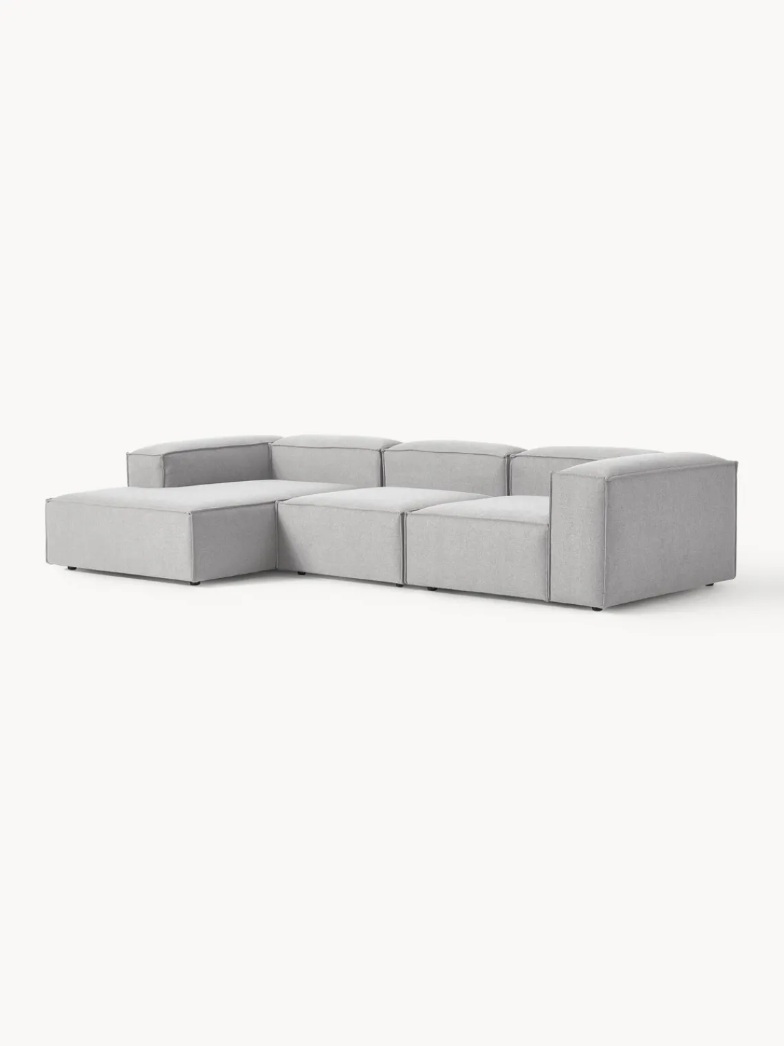 Sofás>Westwing Collection Sofá rinconera modular Lennon Tejido gris