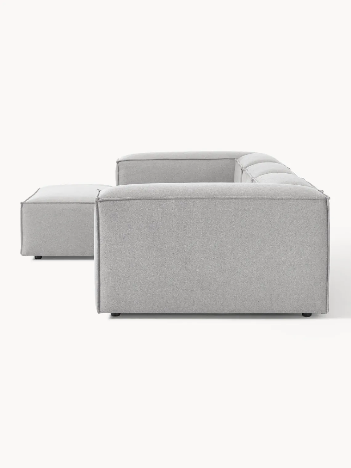 Sofás>Westwing Collection Sofá rinconera modular Lennon Tejido gris