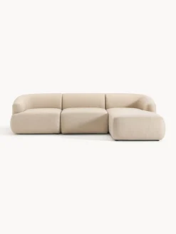 Sofás Rinconeras|Sofás>Westwing Collection Sofá rinconera modular Sofia (3 plazas) Tejido grueso beige claro
