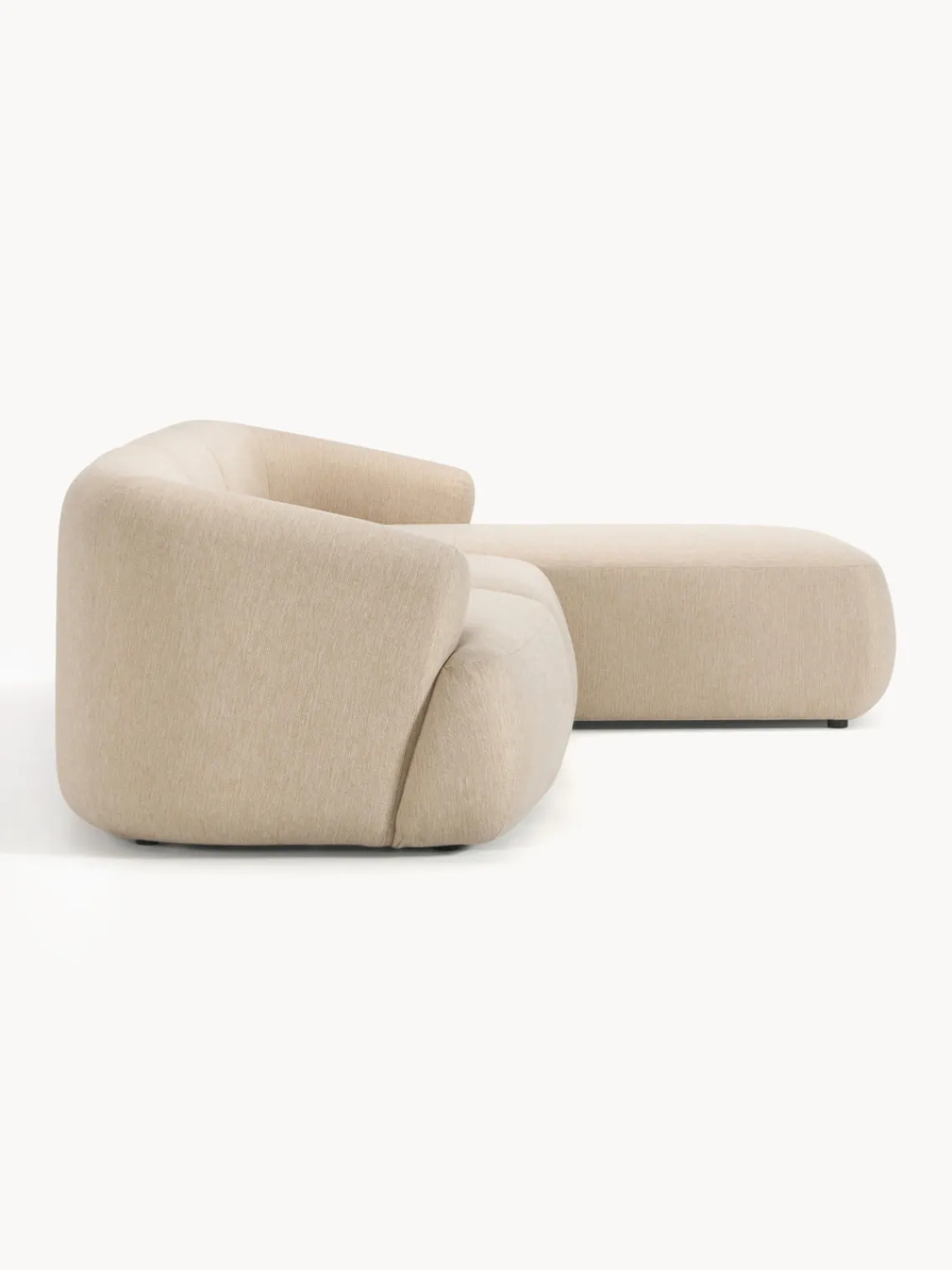 Sofás Rinconeras|Sofás>Westwing Collection Sofá rinconera modular Sofia (3 plazas) Tejido grueso beige claro