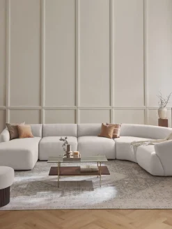 Sofás Rinconeras|Sofás>Westwing Collection Sofá rinconera modular Sofia Tejido grueso blanco crema