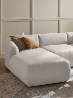 Sofás Rinconeras|Sofás></noscript>Westwing Collection Sofá rinconera modular Sofia Tejido grueso blanco crema