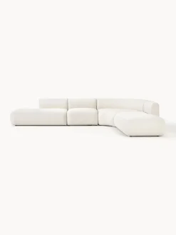 Sofás Rinconeras|Sofás>Westwing Collection Sofá rinconera modular Sofia (4 plazas) Tejido blanco crema