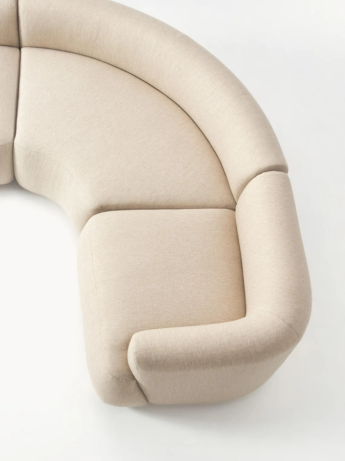 Sofás Rinconeras|Sofás>Westwing Collection Sofá rinconera modular Sofia (4 plazas) Tejido grueso beige claro