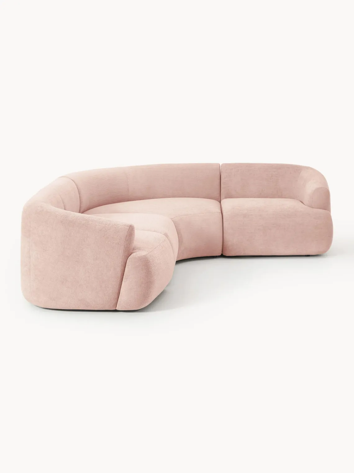 Sofás Rinconeras|Sofás>Westwing Collection Sofá rinconera modular Sofia (4 plazas) Terciopelo melocotón