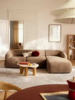 Sofás Rinconeras|Sofás>Westwing Collection Sofá rinconera modular Sofia (3 plazas) Terciopelo marrón