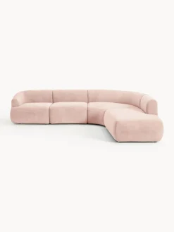 Sofás Rinconeras|Sofás>Westwing Collection Sofá rinconera modular Sofia (4 plazas) Terciopelo melocotón