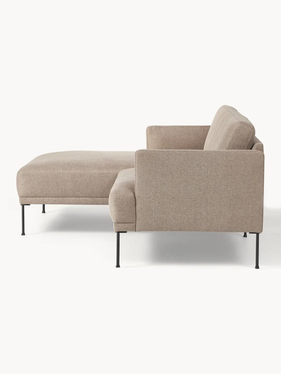 Sofás Rinconeras|Sofás>Westwing Collection Sofá rinconera pequeño Fluente Tejido taupe