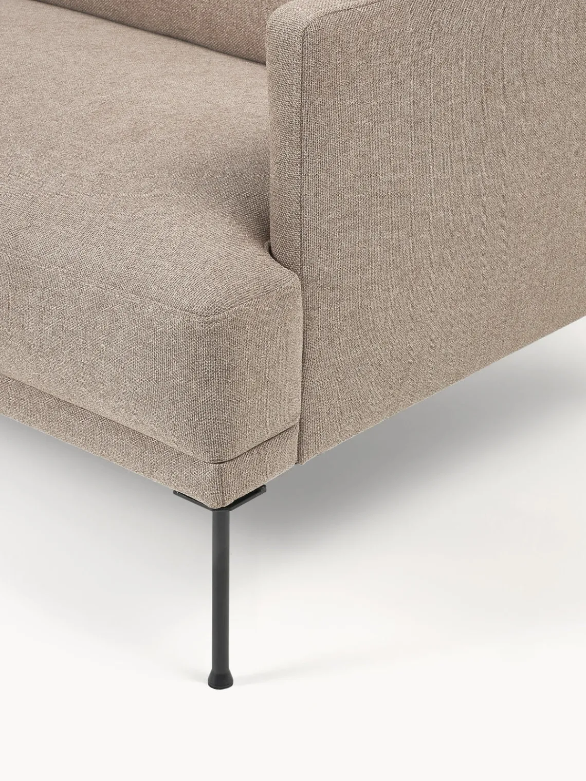 Sofás Rinconeras|Sofás>Westwing Collection Sofá rinconera pequeño Fluente Tejido taupe